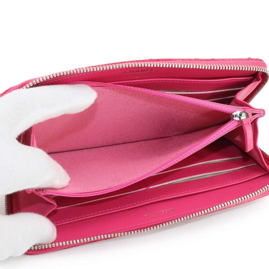 CHANEL（シャネル） 新品同様 ラウンドファスナー 長財布 パイソン