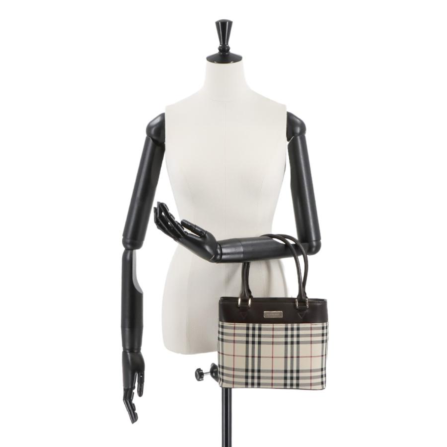 未使用 展示品 バーバリー バッグ ノバチェック ハンド バッグ キャンバス レザー ベージュ レディース 90299446 【中古】ブランド BURBERRY（バーバリー） 未使用 展示品 ノバチェック ハンド バッグ