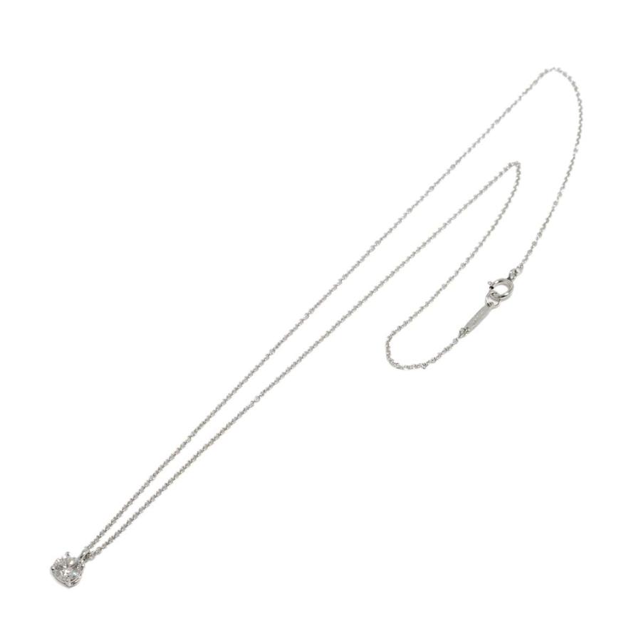 ティファニー Ptダイヤモンドネックレス プラチナ ソリティア TIFFANY&Co.（ティファニー） ソリティア ダイヤ ネックレス 40cm Pt