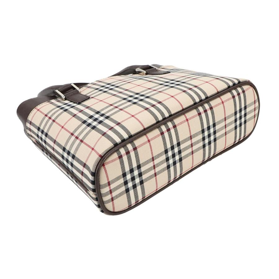 新品同様 バーバリー バッグ ノバチェック ハンド バッグ キャンバス レザー ベージュ レディース 90299650 【中古】ブランド BURBERRY（バーバリー） 新品同様 ノバチェック ハンド バッグ