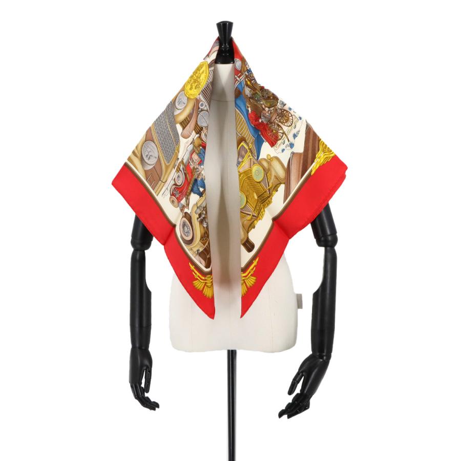 HERMES 未使用 展示品 エルメス カレ 90 大判 スカーフ Automobile