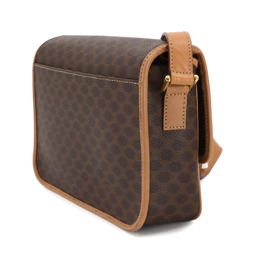 CELINE（セリーヌ） 新品同様 マカダム ショルダー バッグ PVC レザー