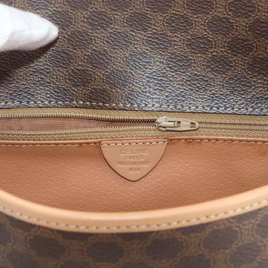 CELINE（セリーヌ） 新品同様 マカダム ショルダー バッグ PVC レザー