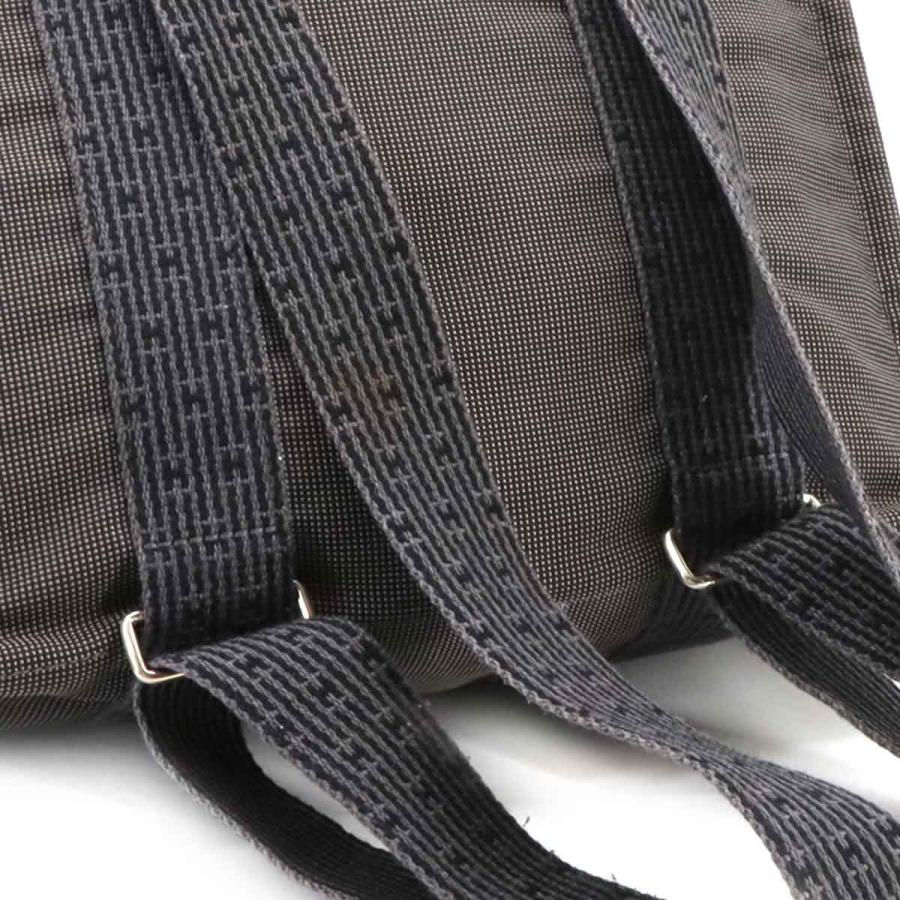 エルメス エールライン サックアド リュックサック グレー バック