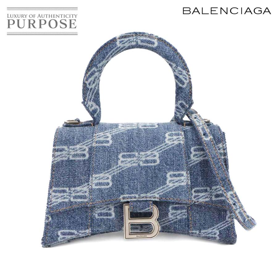 未使用 展示品 バレンシアガ バッグ アワーグラス XS 2way ハンド ショルダー バッグ デニム レディース 90300316 【中古】ブランド BALENCIAGA（バレンシアガ） 未使用 展示品 アワーグラス XS 2way