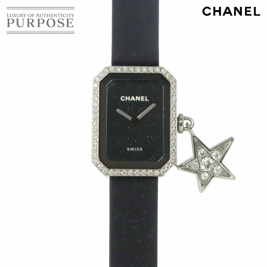 シャネル CHANEL プルミエール ラッキースター H7943 ダイヤベゼル レディース 腕時計 ブラック クォーツ ウォッチ Premiere 90300375 CHANEL（シャネル） プルミエール ラッキースター H7943 ダイヤベゼル