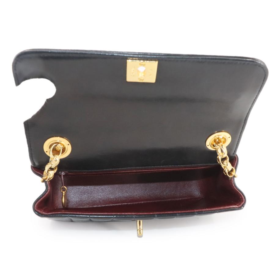シャネル バッグ ビジュー チェーン ショルダー バッグ ラムスキン ブラック レディース 90300586 【中古】ブランド CHANEL（シャネル） ビジュー チェーン ショルダー バッグ ラムスキン
