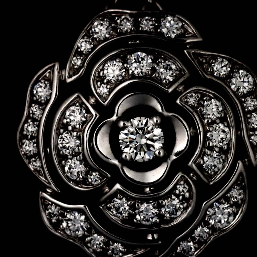 CHANEL（シャネル） カメリア ダイヤ ネックレス 44cm K18 WG ホワイト