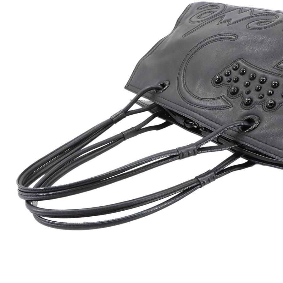 LOEWE（ロエベ） ショッパー トート バッグ レザー ブラック スタッズ