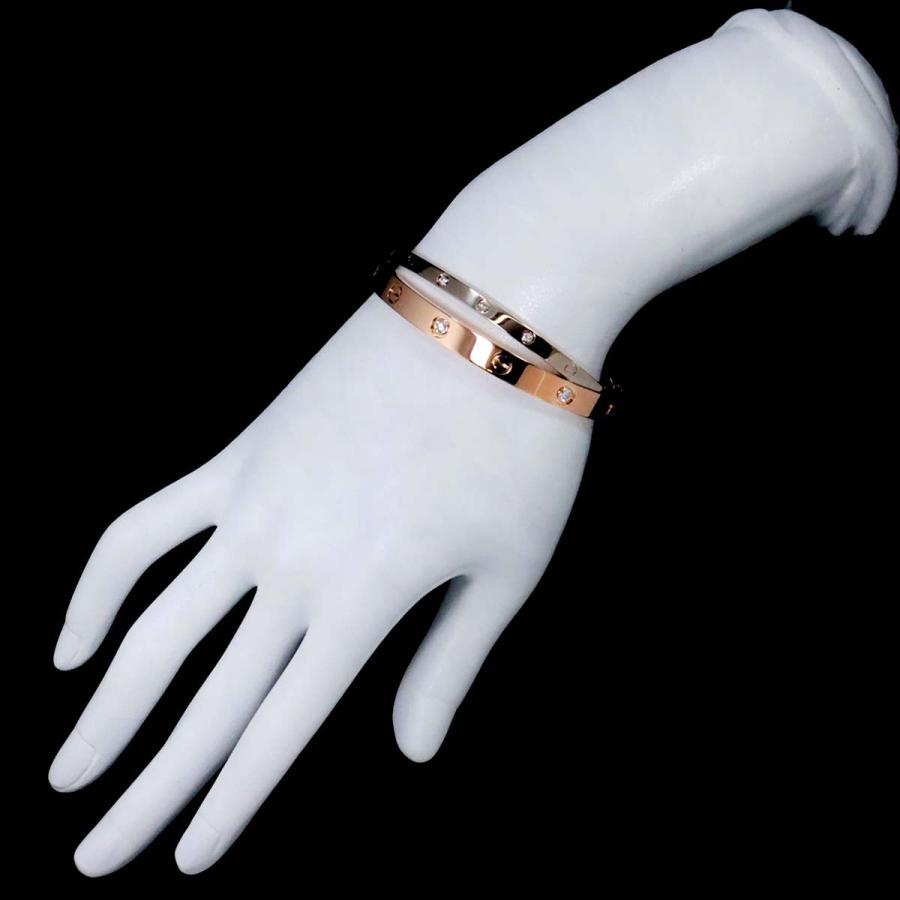 Cartier（カルティエ） ラブ ブレス 12P ダイヤ #18 K18 PG WG 750