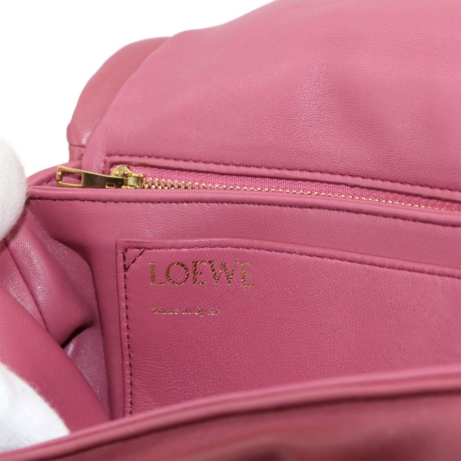 未使用 展示品 ロエベ LOEWE パファー ゴヤ チェーン ショルダー バッグ レザー ピンク A40P41X01 ゴールド 金具 Puffer Goya Ba 90301537 LOEWE（ロエベ） 未使用 展示品 パファー ゴヤ チェーン ショルダー
