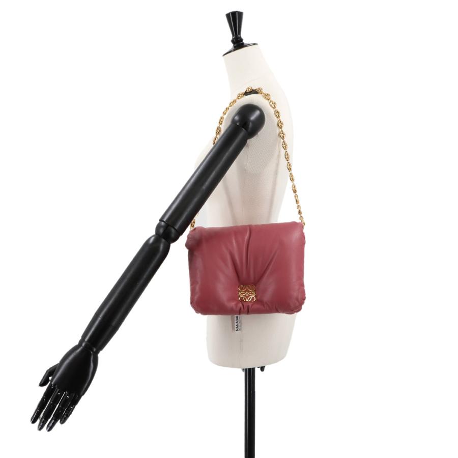 未使用 展示品 ロエベ LOEWE パファー ゴヤ チェーン ショルダー バッグ レザー ピンク A40P41X01 ゴールド 金具 Puffer Goya Ba 90301537 LOEWE（ロエベ） 未使用 展示品 パファー ゴヤ チェーン ショルダー