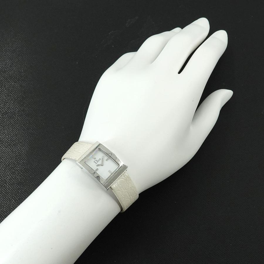 ディオール 腕時計 DIOR マリス Dior クリスチャンディオール マリス D78-109 腕時計 SS×レザー 白