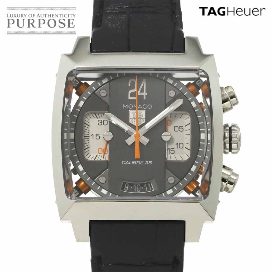 タグホイヤー TAG Heuer モナコ24 レーシング キャリバー36 クロノグラフ CAL5112 メンズ 腕時計 デイト グレー 自動巻き Monaco 90301999 TAG HEUER（タグ・ホイヤー） モナコ24 レーシング キャリバー36
