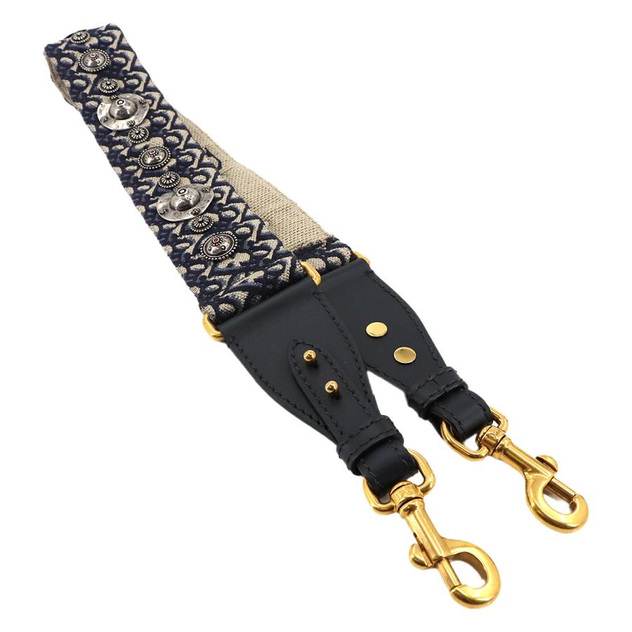 新品同様 クリスチャン ディオール 小物 オブリーク エンブロイダリー ショルダー ストラップ レディース 90302083 【中古】ブランド Christian Dior（クリスチャン・ディオール） 新品同様 クリスチャン