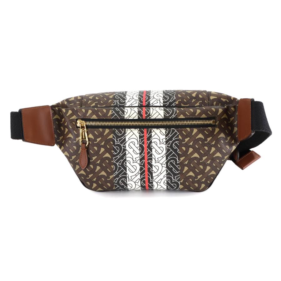 新品同様 バーバリー バッグ TBモノグラム ストライプ ボディ バッグ PVC レザー ブラウン レディース メンズ 90302136 【中古】ブランド BURBERRY（バーバリー） 新品同様 BURBERRY TBモノグラム ストライプ