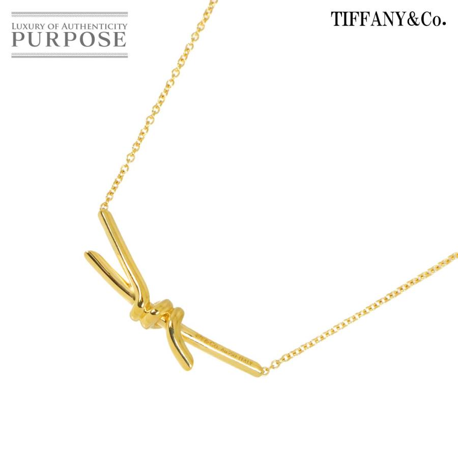 TIFFANY&Co.（ティファニー） ノット ネックレス 43cm K18 YG イエロー