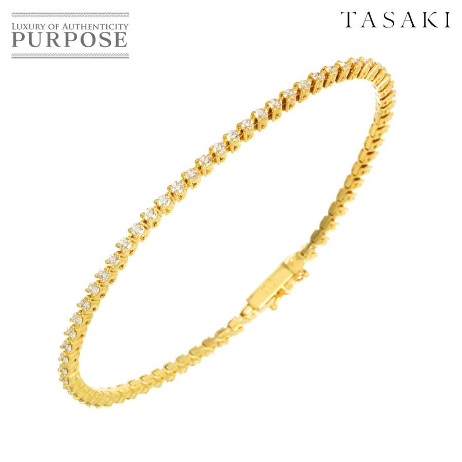 TASAKI（タサキ） テニス ダイヤ 1.80ct ブレスレット 17cm K18 YG