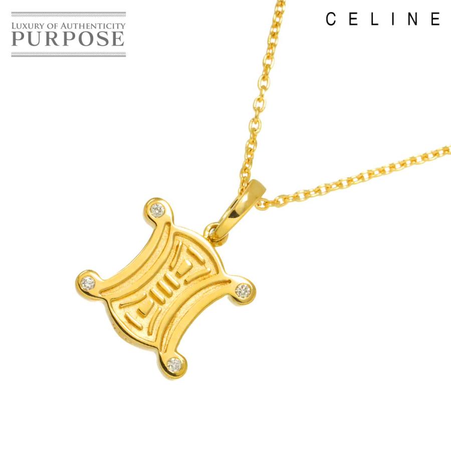 人気 ゴールド セリーヌ/ネックレス 人気☆】セリーヌ ロゴ ネックレス トリオンフ サスペンダー (CELINE