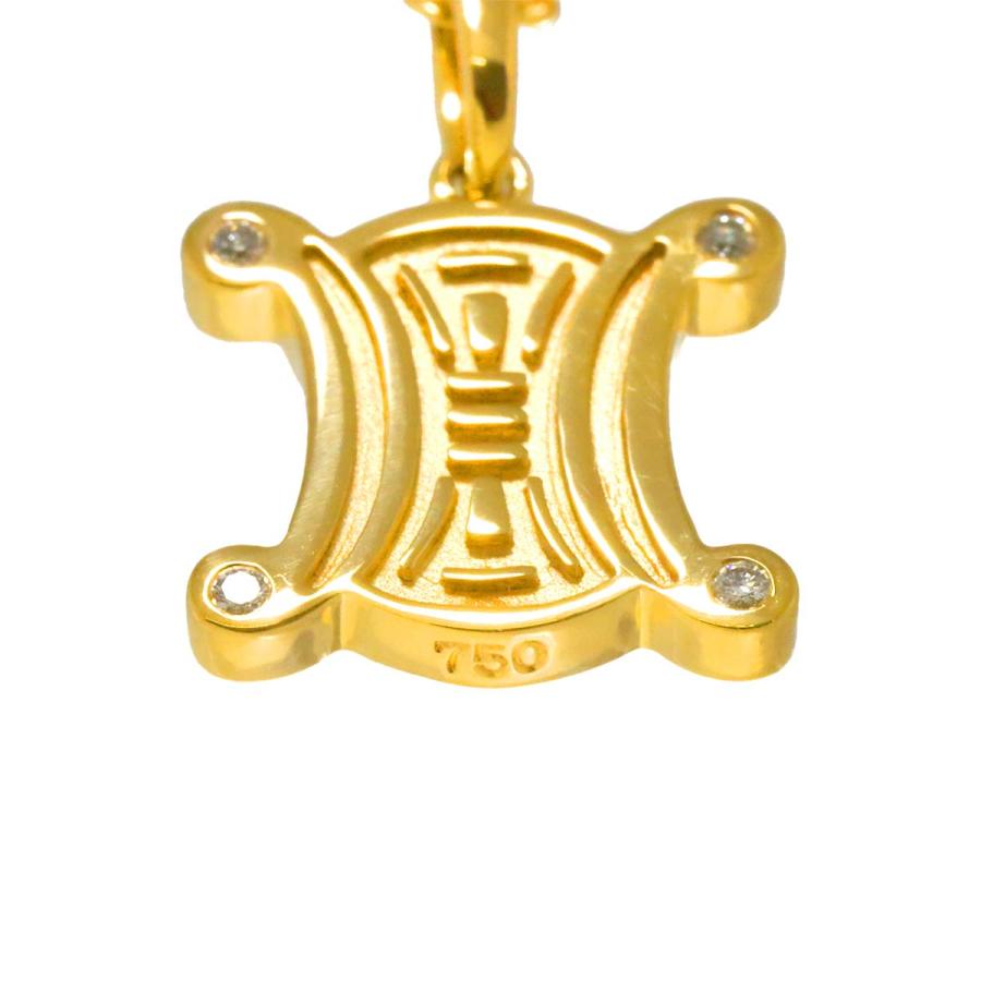 CELINE（セリーヌ） トリオンフ ダイヤ ネックレス 45cm K18 YG