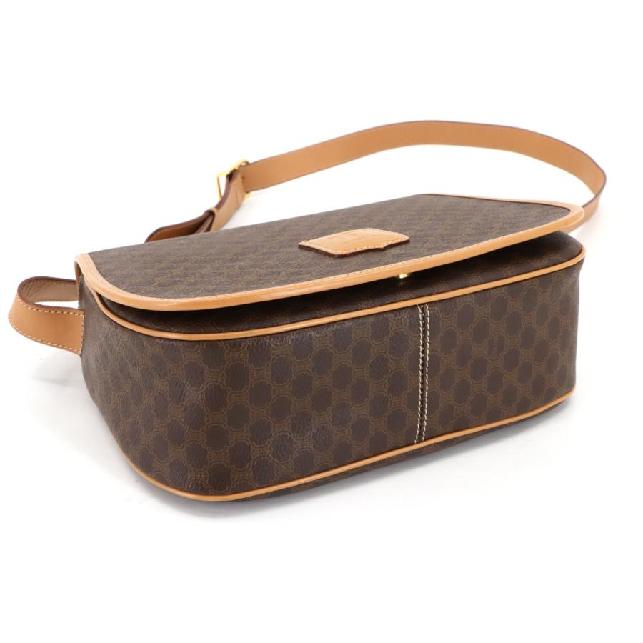 CELINE（セリーヌ） 新品同様 マカダム ショルダー バッグ PVC レザー