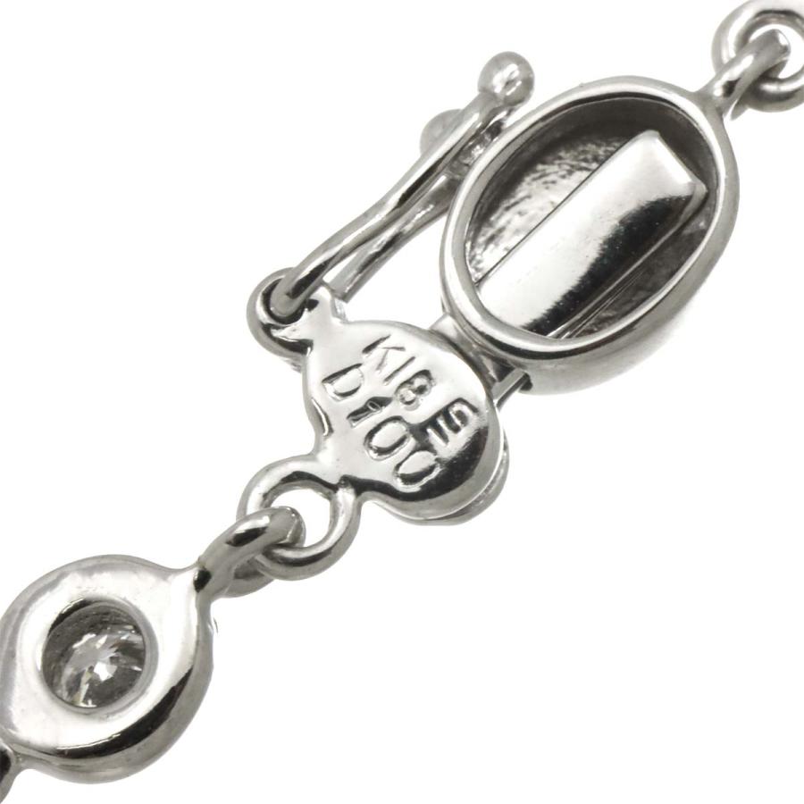 ダイヤ 1.00ct K18 WG ブレスレット 18cm ホワイトゴールド 750 