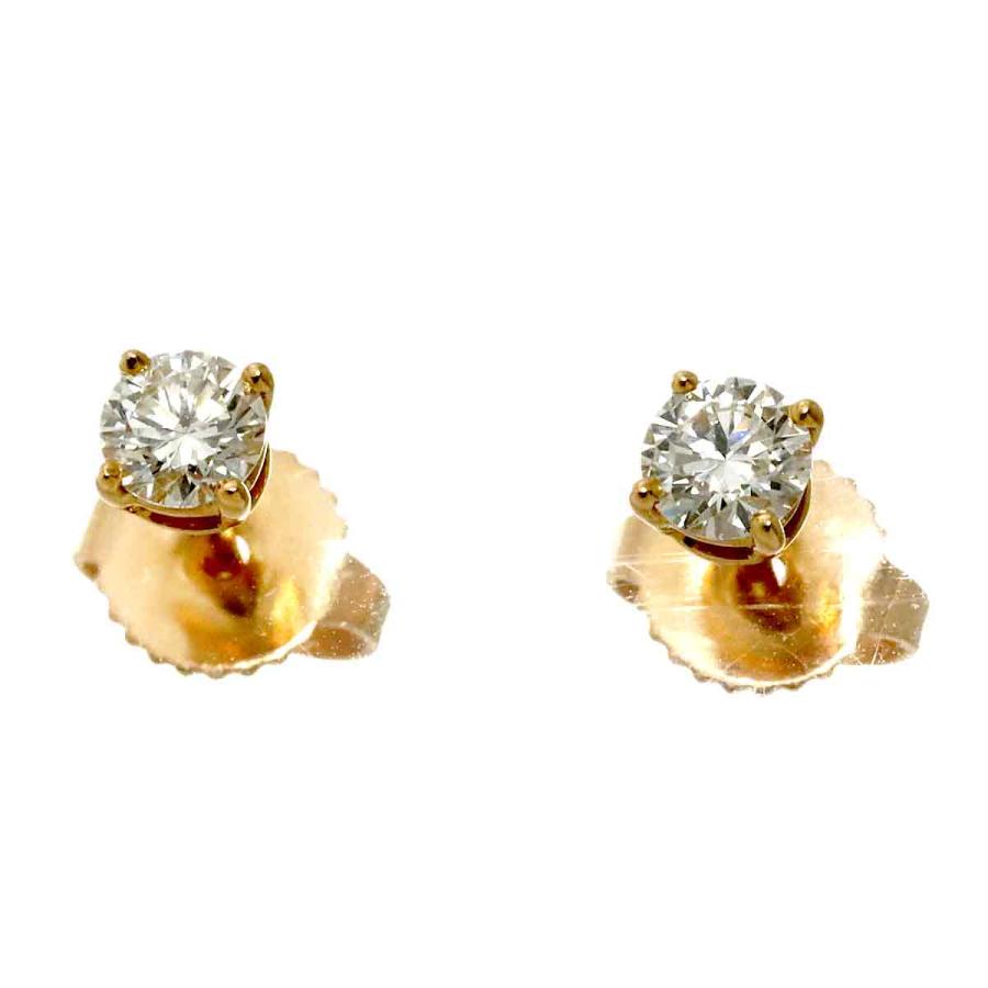 TIFFANY&Co.（ティファニー） ソリティア ダイヤ ピアス K18 PG ピンク