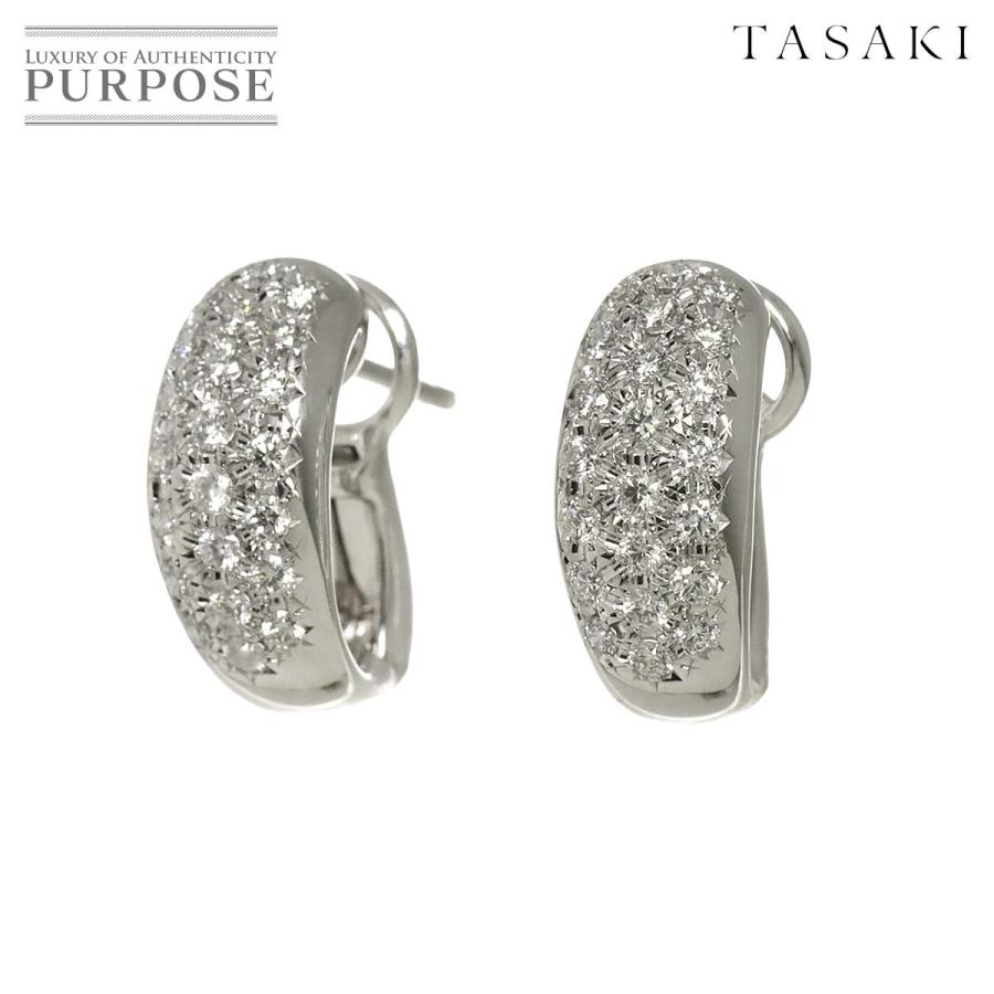 タサキ　ホワイトゴールド　ダイヤピアス TASAKI（タサキ） ダイヤ 0.35ct/0.35ct ピアス K18 WG ホワイト