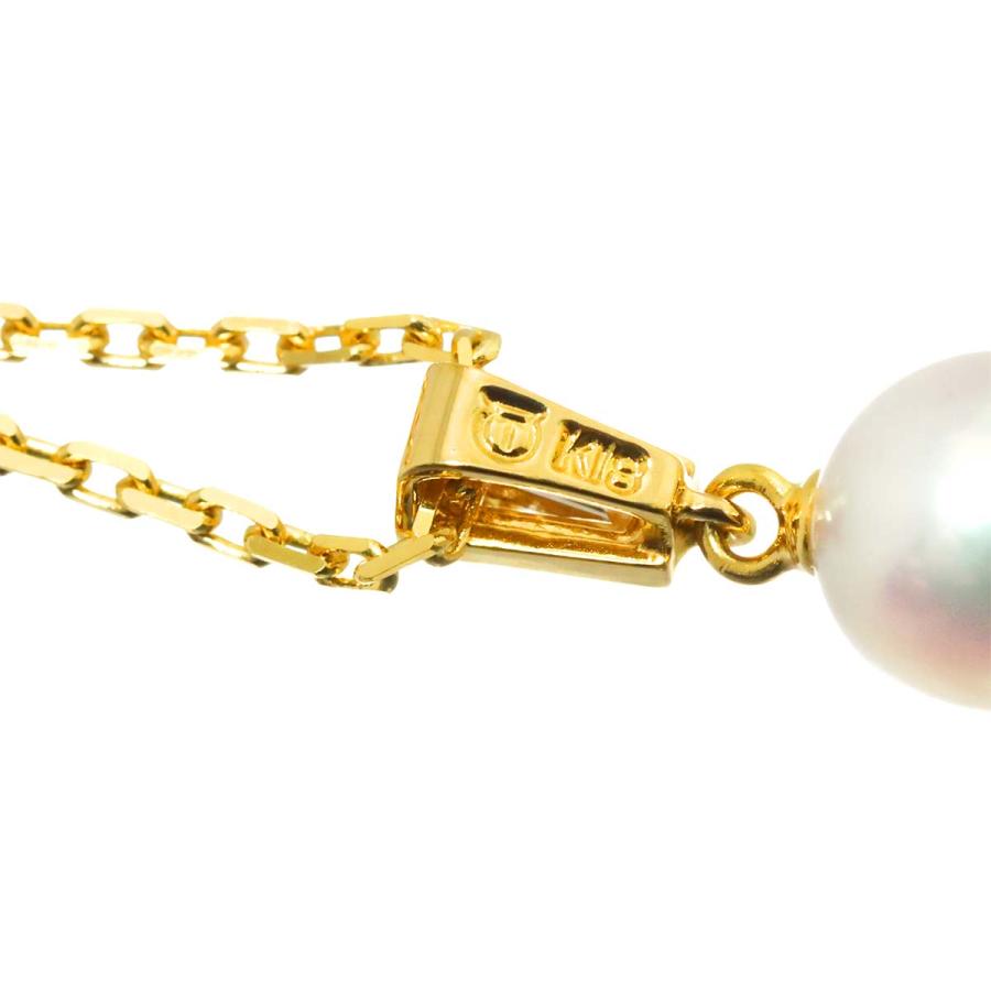 TASAKI（タサキ） アコヤ真珠 6.6mm ダイヤ 0.08ct ネックレス 38cm