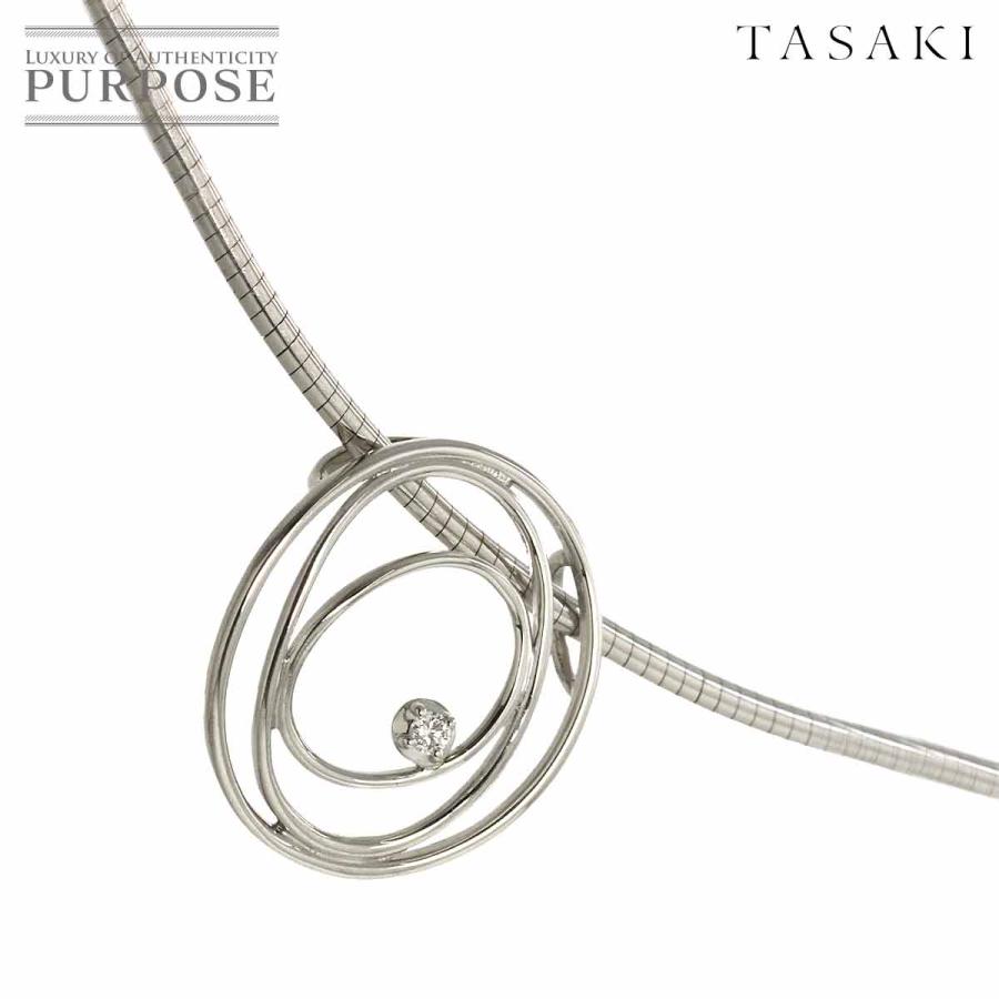 TASAKI（タサキ） ダイヤ 0.01ct ネックレス 42cm K18 WG ホワイト