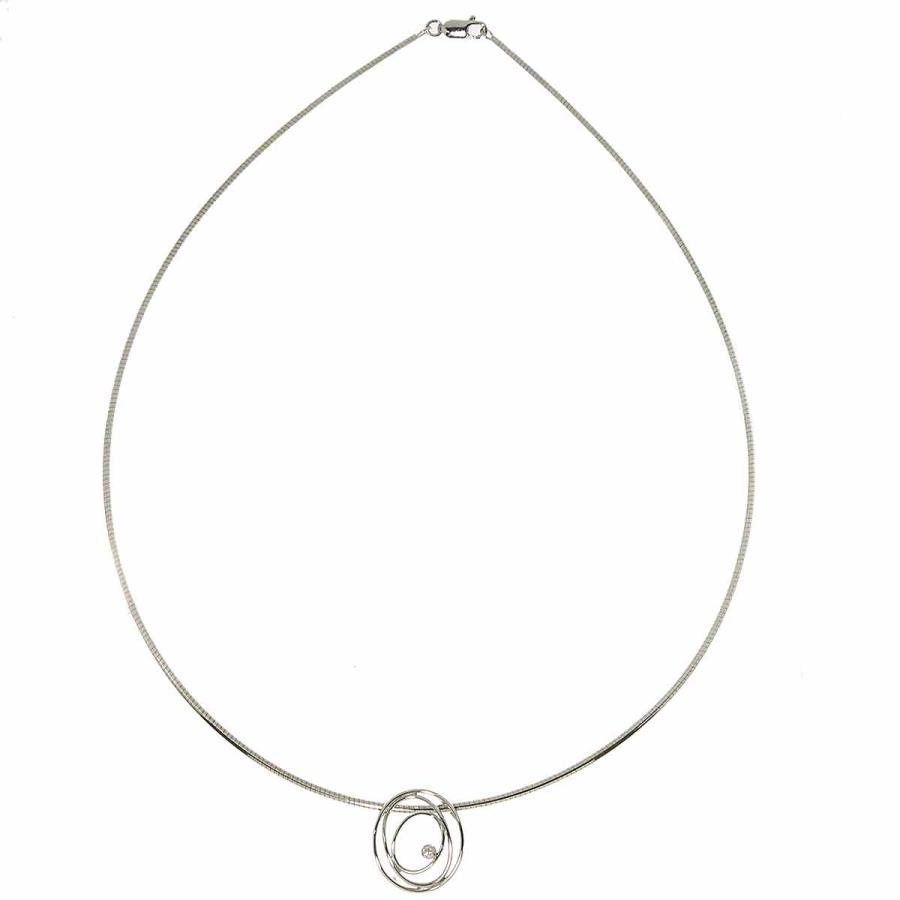 TASAKI（タサキ） ダイヤ 0.01ct ネックレス 42cm K18 WG ホワイト