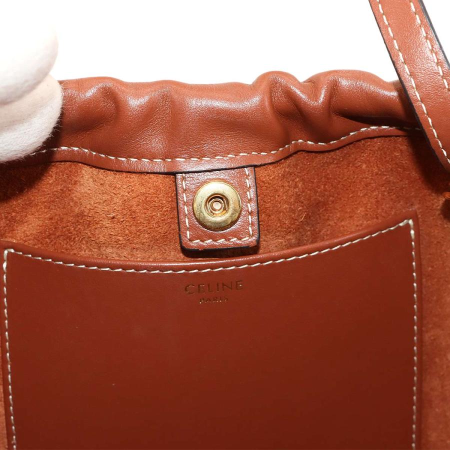 未使用 展示品 セリーヌ バッグ スモール カバ ドローストリング キュイル トリオンフ レザー レディース 90304522 【中古】ブランド CELINE（セリーヌ） 未使用 展示品 スモール カバ ドローストリング
