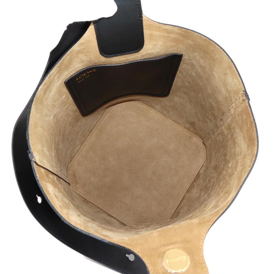 新品同様 ロエベ バッグ ペブル バケットバッグ ミディアム ショルダー バッグ レザー ブラック レディース 90304724 【中古】ブランド LOEWE（ロエベ） 新品同様 ペブル バケットバッグ ミディアム