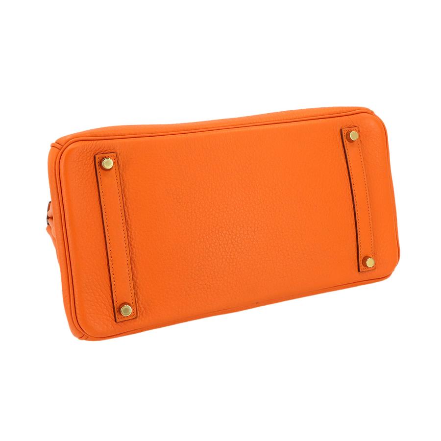 HERMES（エルメス） 新品同様 バーキン35 トゴ オレンジ ハンド バッグ