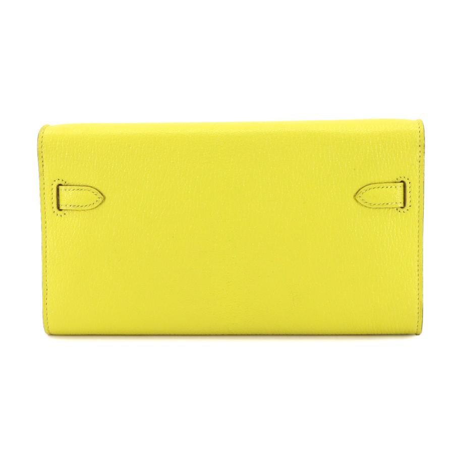 未使用 展示品 エルメス HERMES ケリー トゥーゴー ショルダー ウォレット 二つ折り 長財布 シェーブル ライム Y刻印 Kelly To Go 90304815 HERMES（エルメス） 未使用 展示品 ケリー トゥーゴー ショルダー