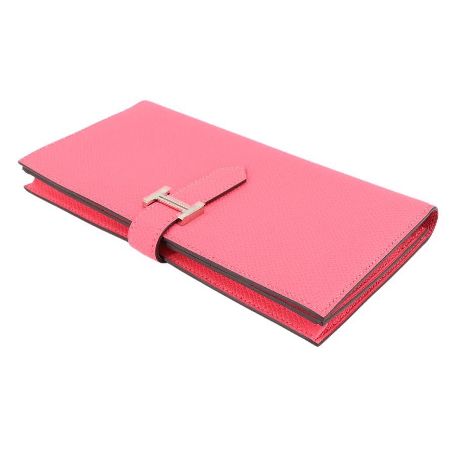 未使用 展示品 エルメス 財布 ベアンスフレ 二つ折り 長財布 エプソン ローズアザレ D刻印 レディース 90304847 【中古】ブランド HERMES（エルメス） 未使用 展示品 ベアンスフレ 二つ折り 長財布