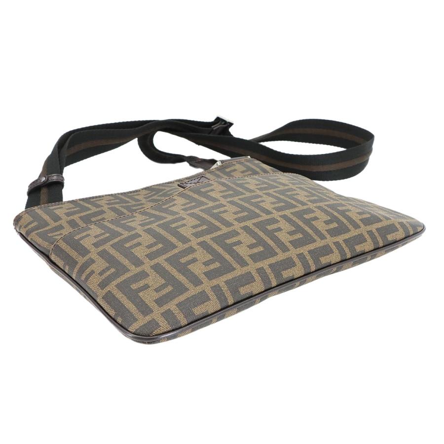 FENDI（フェンディ） 新品同様 ズッカ ショルダー バッグ PVC レザー