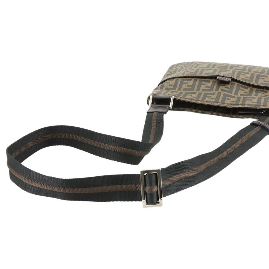 FENDI（フェンディ） 新品同様 ズッカ ショルダー バッグ PVC レザー