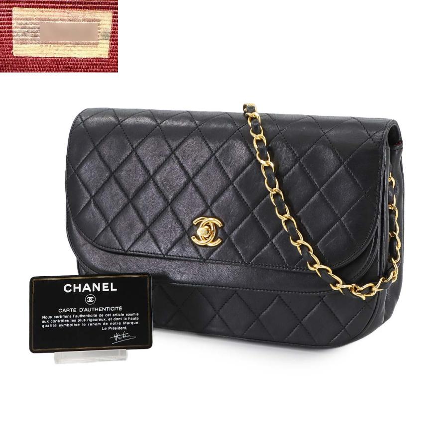 新品同様 シャネル バッグ マトラッセ Wフラップ チェーン ショルダー バッグ ラムスキン レディース 90304885 【中古】ブランド CHANEL（シャネル） 新品同様 マトラッセ Wフラップ チェーン