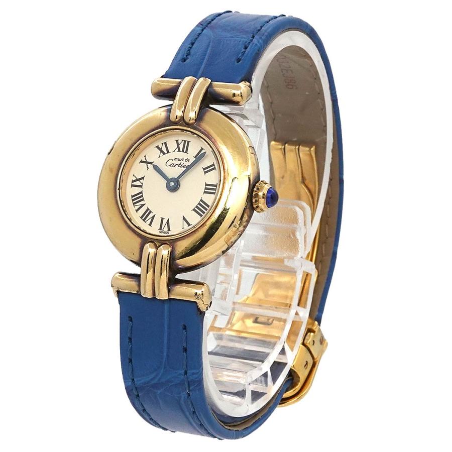 Cartier マストコリゼ ヴェルメイユ ヴィンテージ 腕時計 アイボリー Cartier（カルティエ） マストコリゼ ヴェルメイユ ヴィンテージ