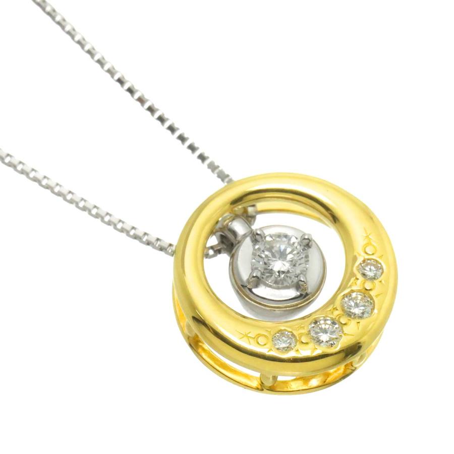 TASAKI（タサキ） ダイヤ 0.18ct/0.09ct ネックレス 45cm K18 WG YG