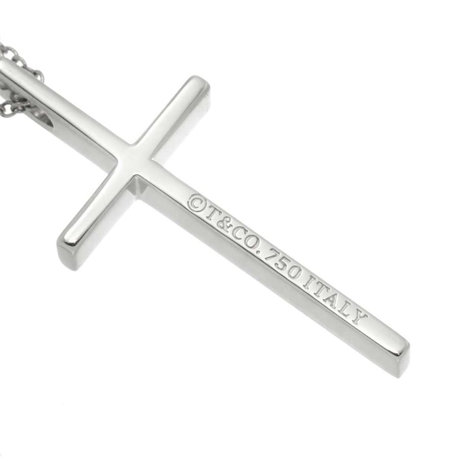 TIFFANY&Co.（ティファニー） クロス ネックレス 45cm K18 WG ホワイト