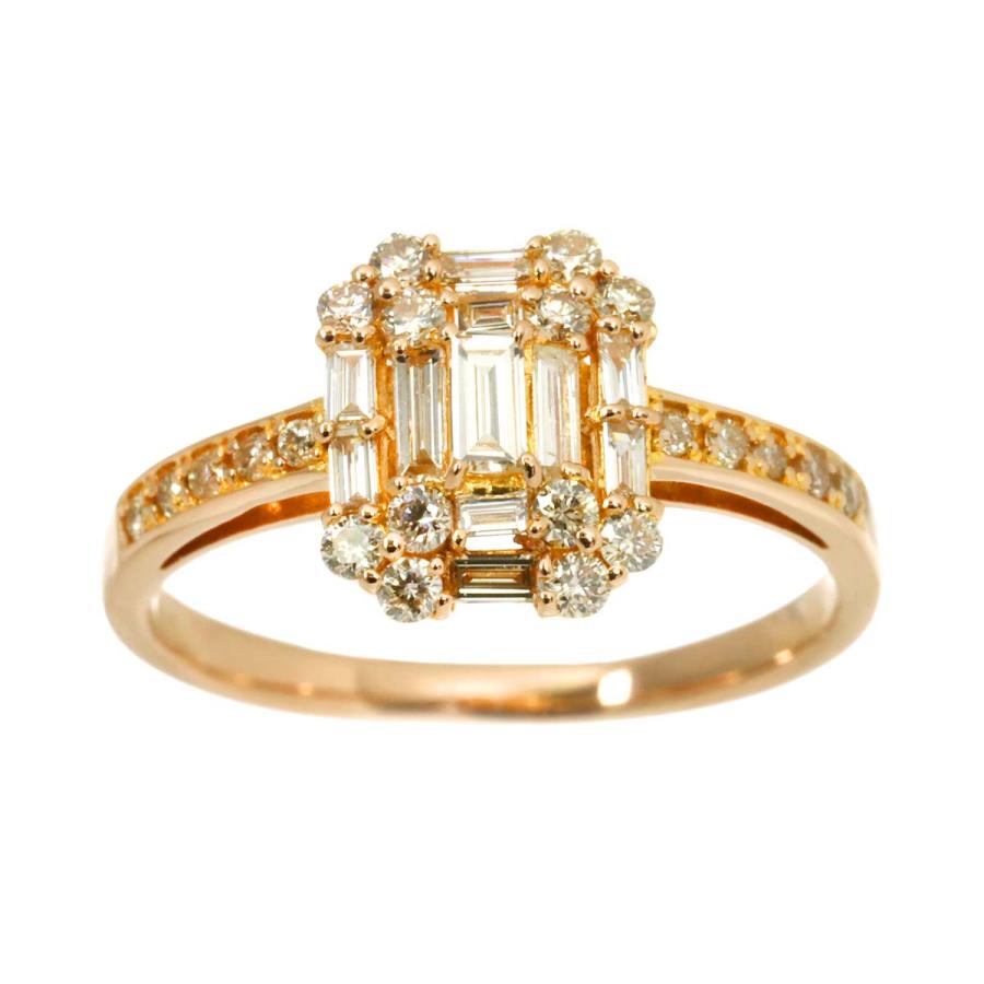 リング 9.5号 ダイヤ 0.50ct K18 PG ピンクゴールド 750 指輪 Diamond 