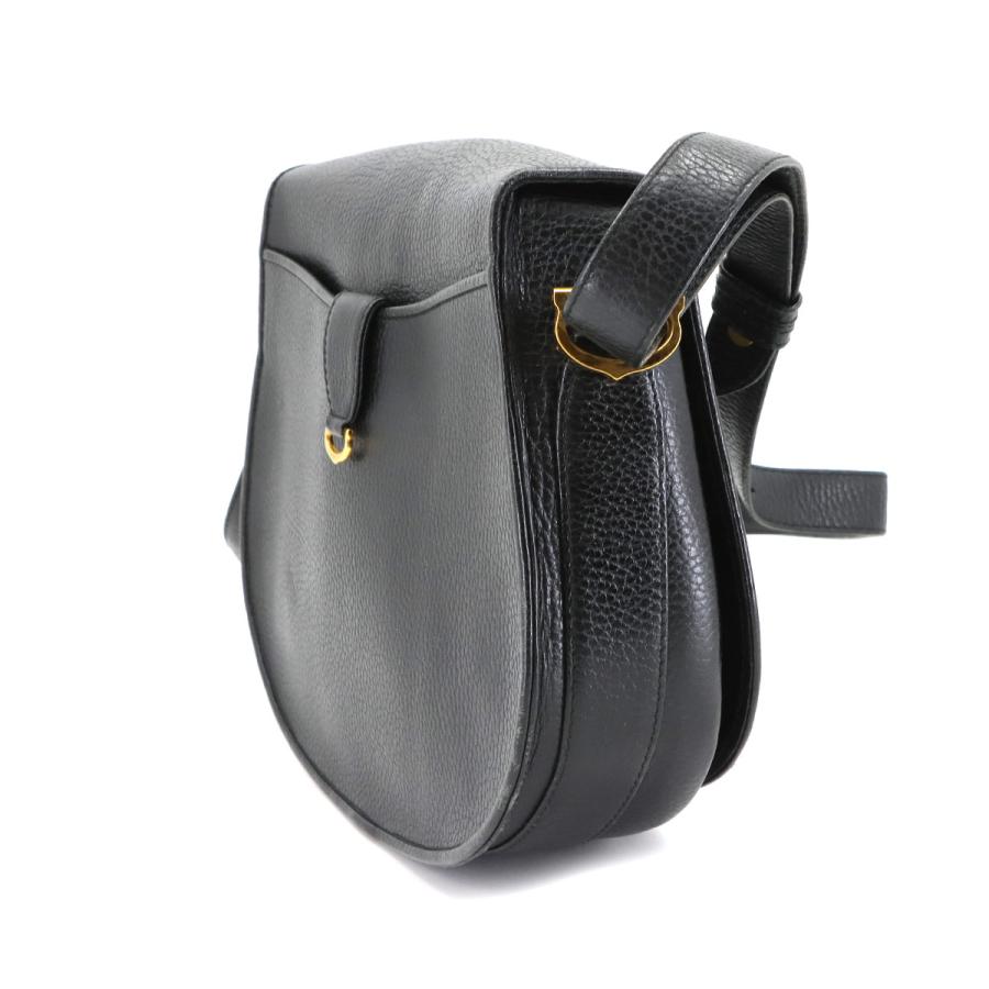 美品 カルティエ Cartier マストライン ショルダー バッグ レザー ブラック ゴールド 金具 Must Line Shoulder Bag 90305731 Cartier（カルティエ） 美品 マストライン ショルダー バッグ レザー