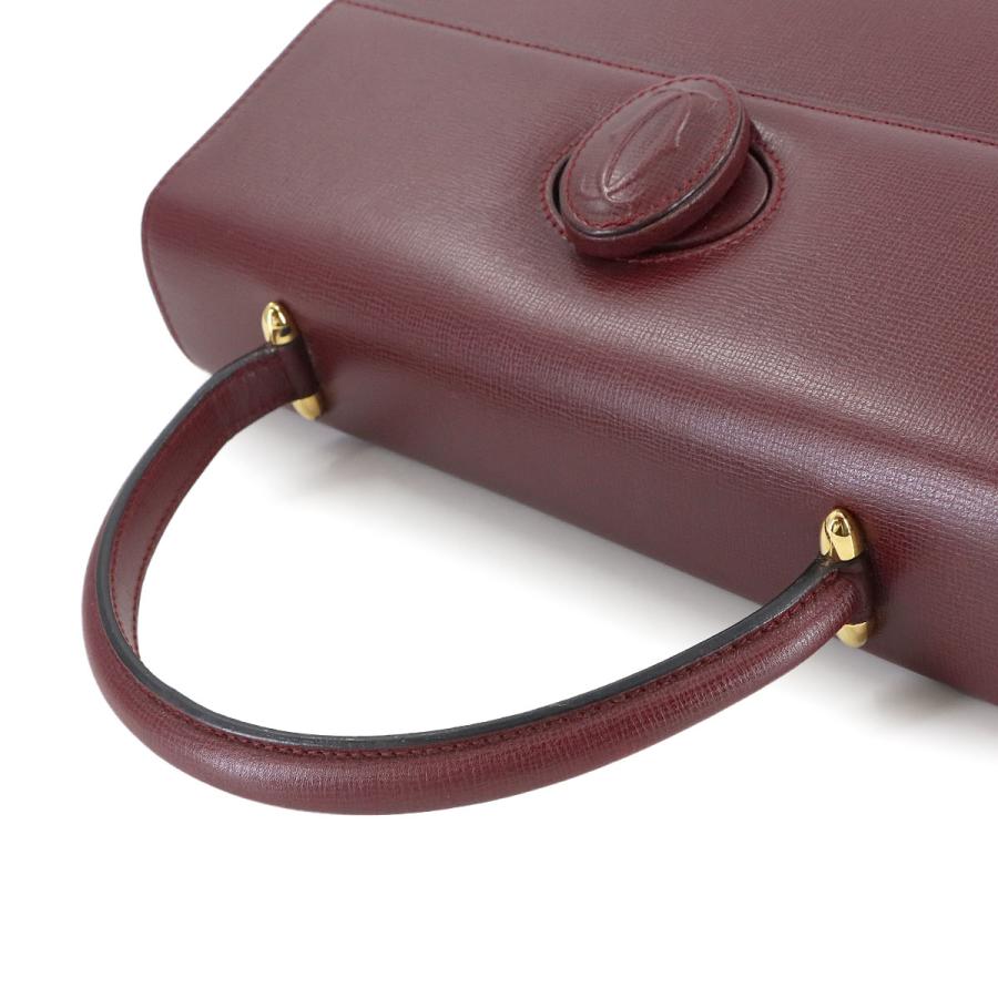 Cartier（カルティエ） マストライン ハンド バッグ レザー ボルドー