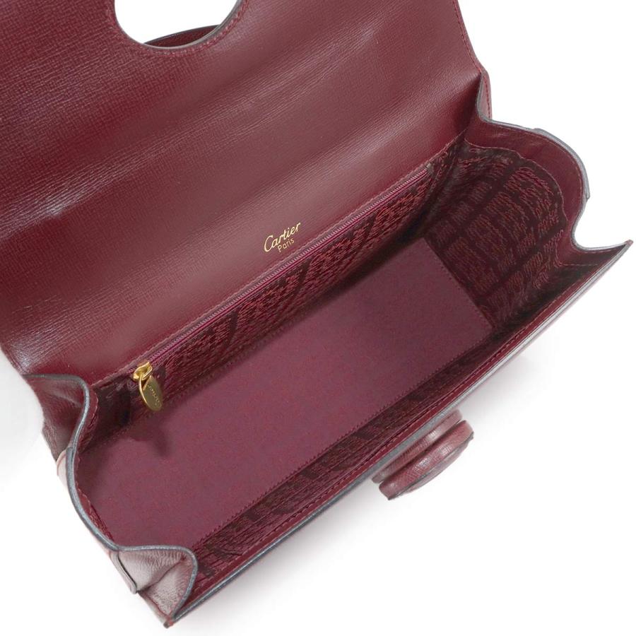 Cartier（カルティエ） マストライン ハンド バッグ レザー ボルドー