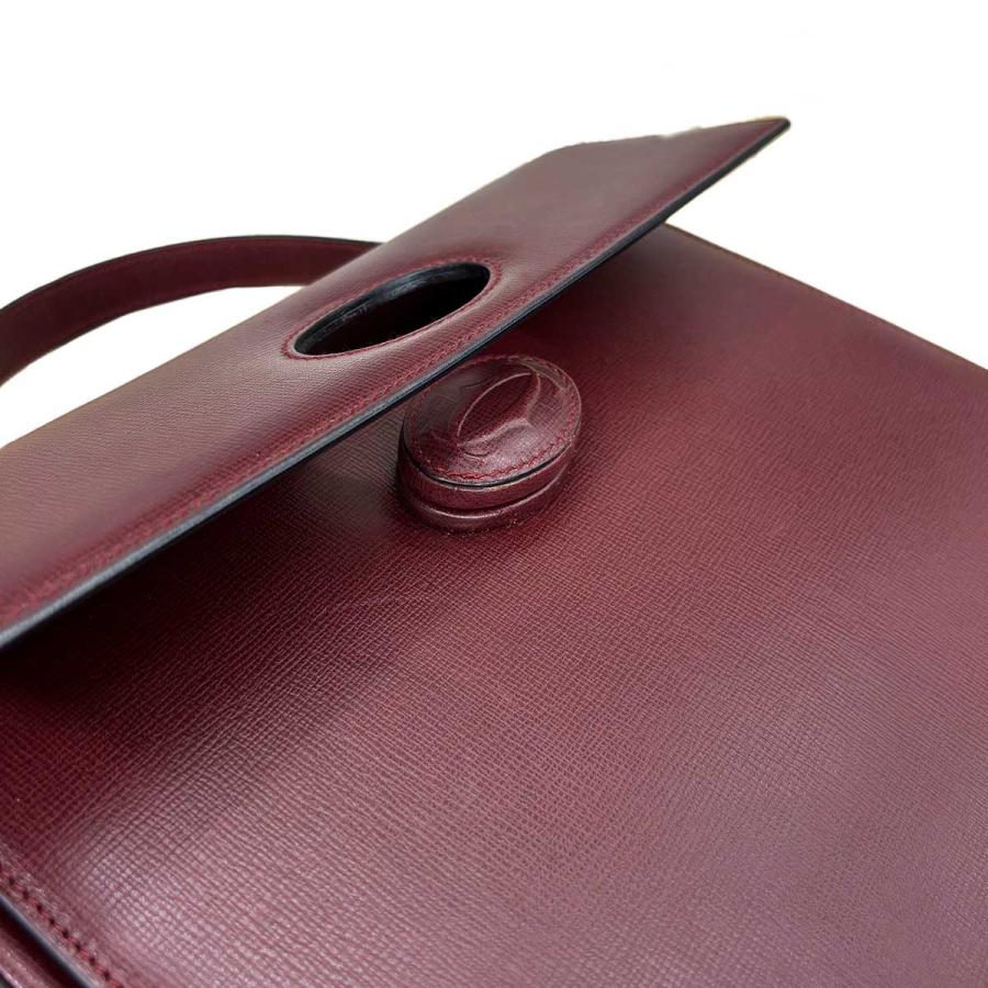 Cartier（カルティエ） マストライン ハンド バッグ レザー ボルドー