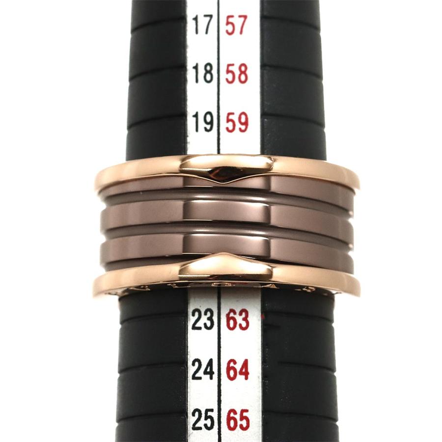 BVLGARI（ブルガリ） ビーゼロワン 4バンド ローマ リング #63 K18 PG