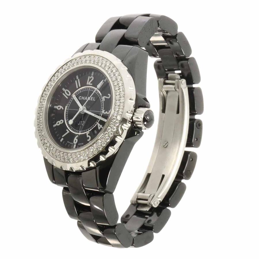 シャネル CHANEL J12 ウォッチ レディース 33ミリ 12Pダイヤ J12 ダイヤモンドベゼル キャリバー 12.2, 33mm - ホワイト セラミック