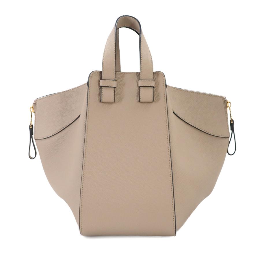 新品同様 ロエベ LOEWE ハンモック スモール 2way ハンド ショルダー バッグ レザー サンド A538S35X18 ゴールド 金具 90306093の画像